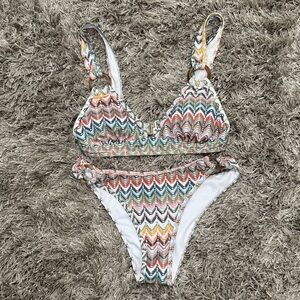 Colorful Patterned Bikini Set